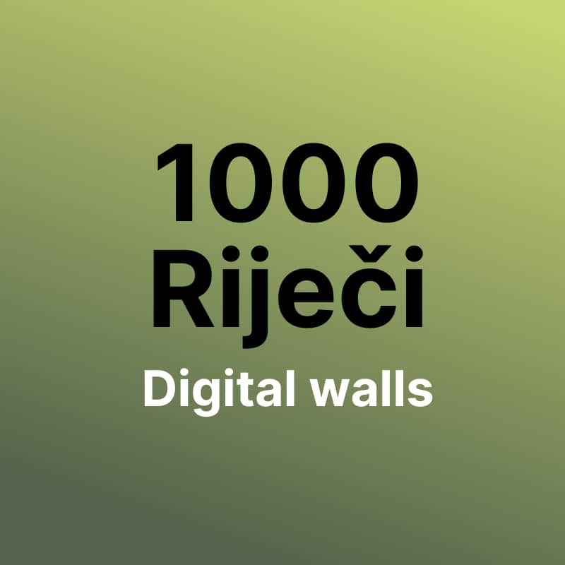 1000 rijeci digital walls zadar pro oglas video zid oglasavanje